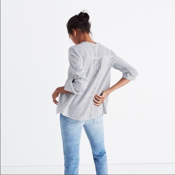 Madewell Market Popover in Malone Plaid - Size M - Picture 3 of 7